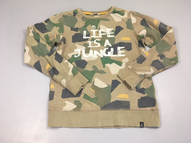Sweat léger camouflage kaki life, moins cher chez Petit Kiwi