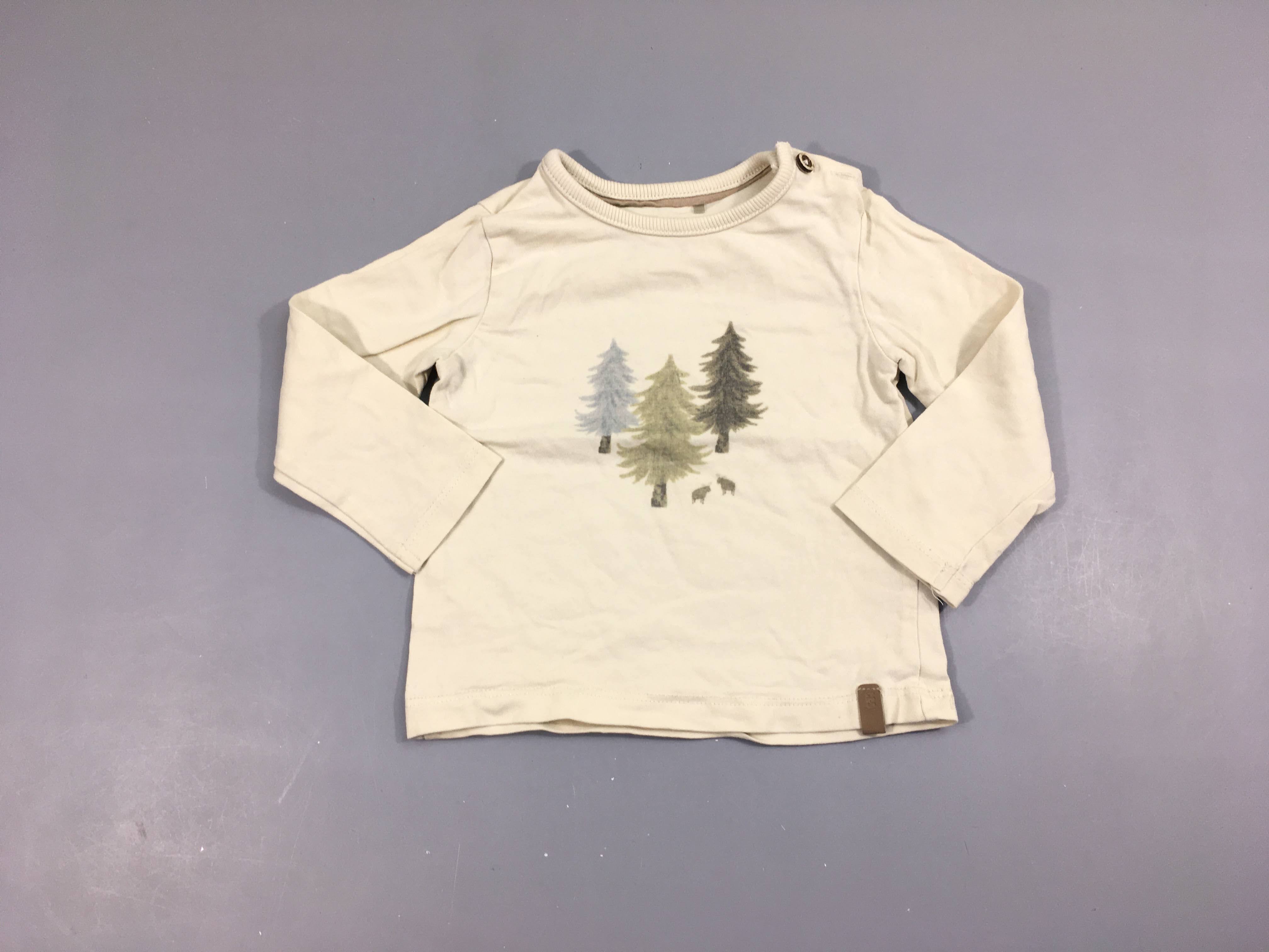T-shirt m.l beige sapins