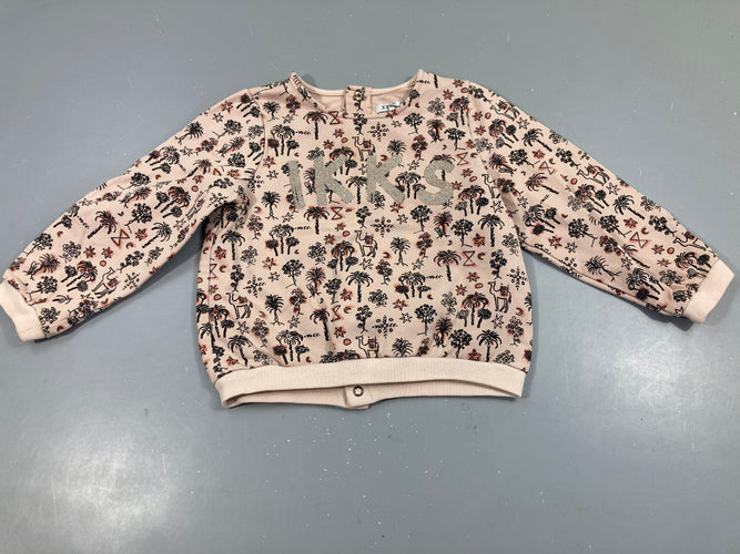 Sweat vieux rose Chameau palmier IKKS, moins cher chez Petit Kiwi