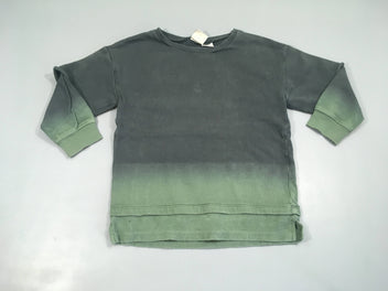 Sweat gris foncé/kaki effet délavé