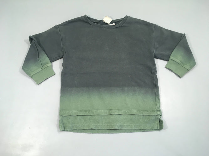 Sweat gris foncé/kaki effet délavé, moins cher chez Petit Kiwi