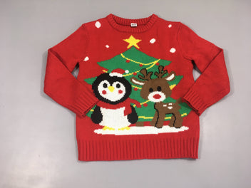 Pull rouge motifs Noël