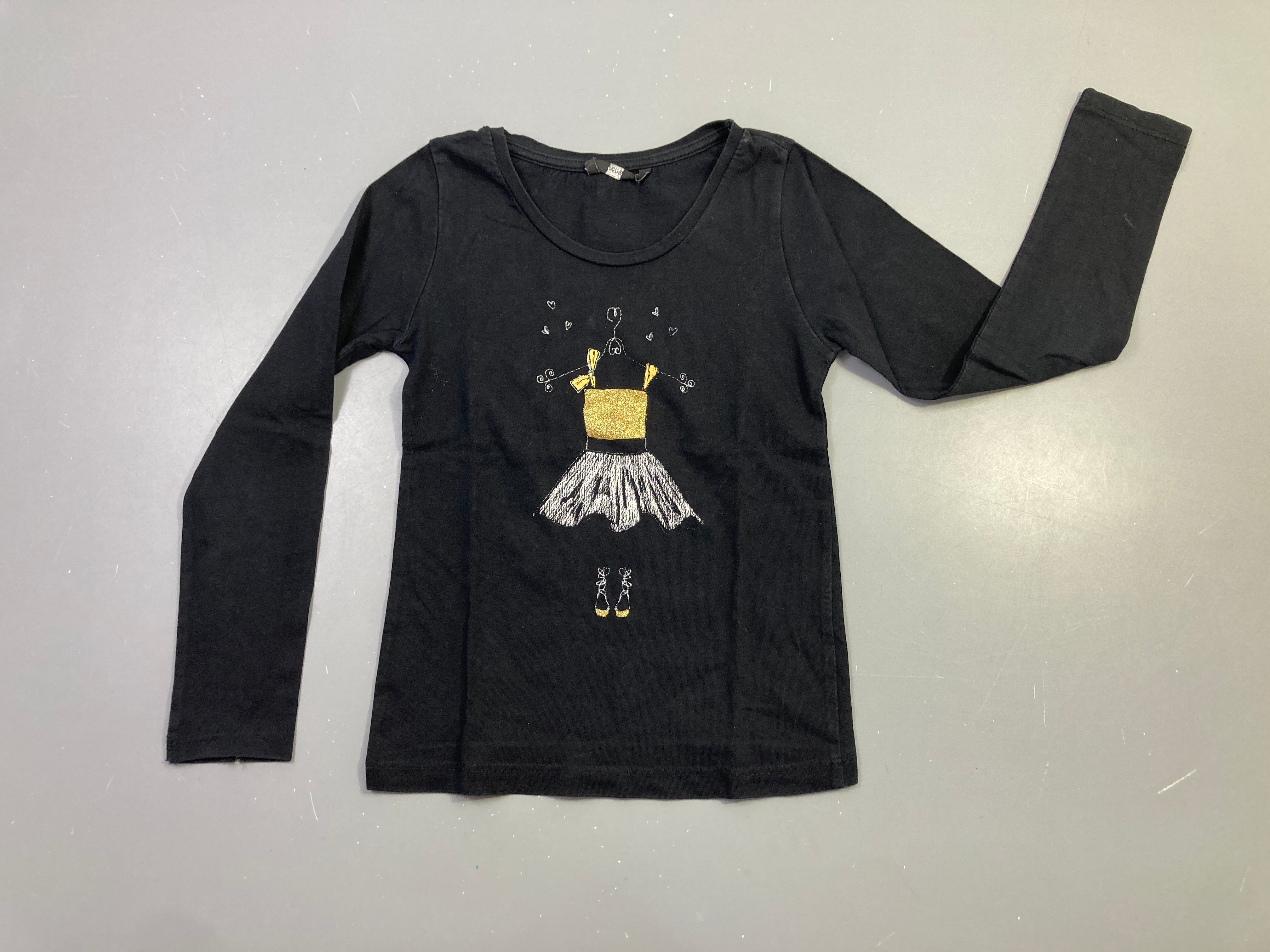 T-shirt m.l noir robe pailletée