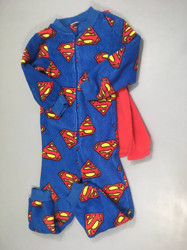Combinaison zippée velours superman avec cape amovible, moins cher chez Petit Kiwi