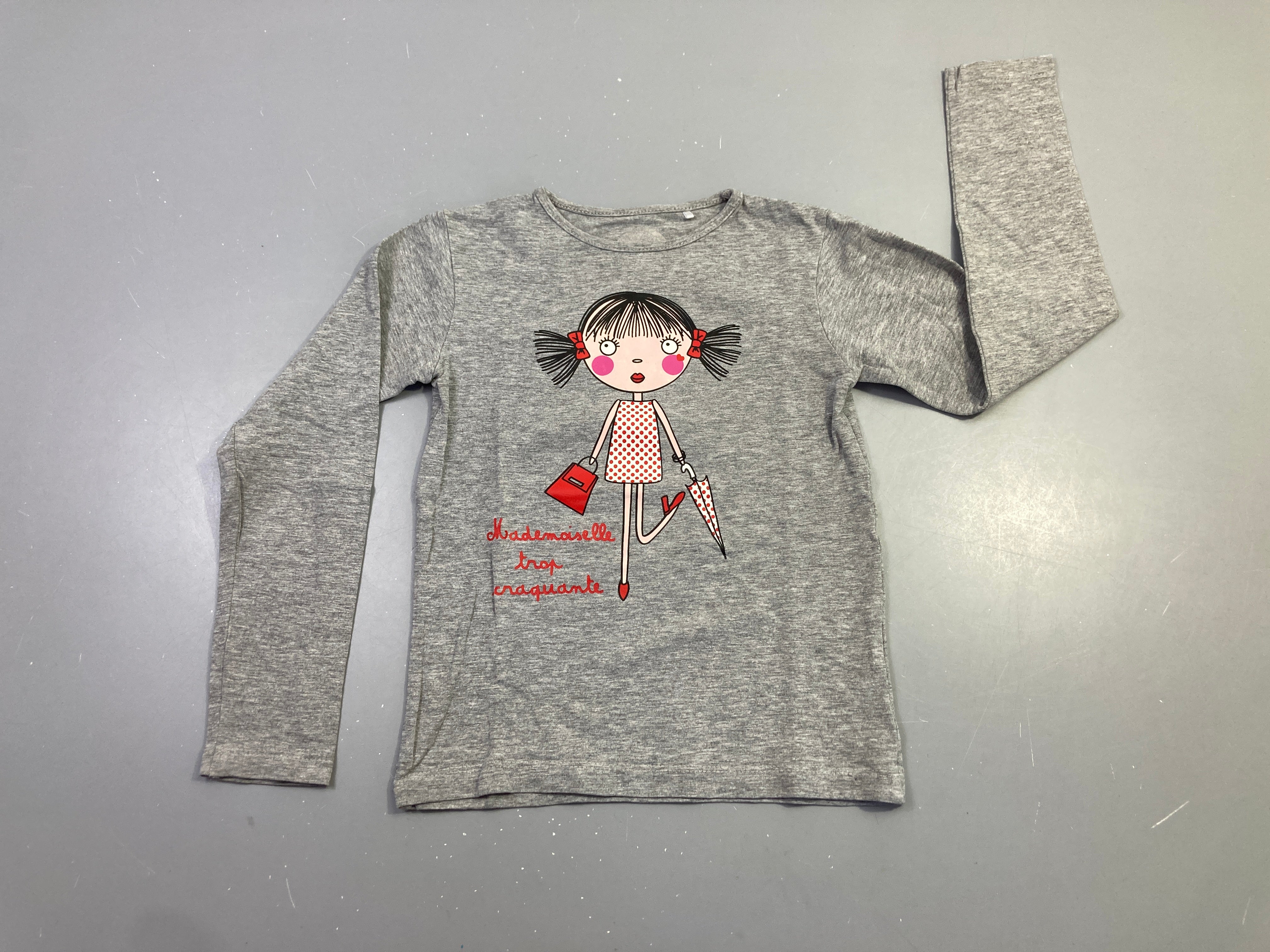 T-shirt m.l gris chiné 