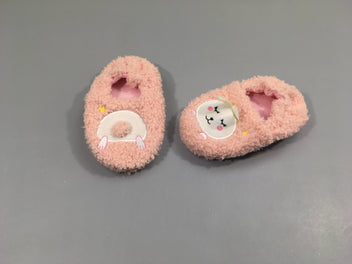 Pantoufles rose lapins
