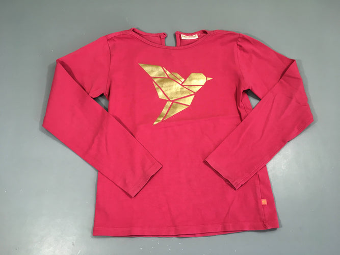 T-shirt m.l rose oiseau géométrique, moins cher chez Petit Kiwi