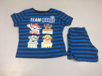 Pyjashort 2pcs jersey bleu rayé Pat'patrouille