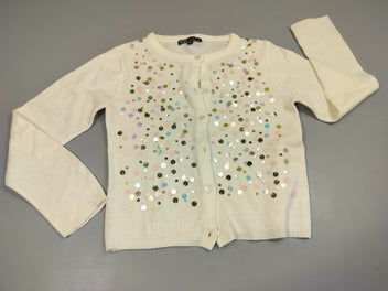 Gilet blanc , sequins