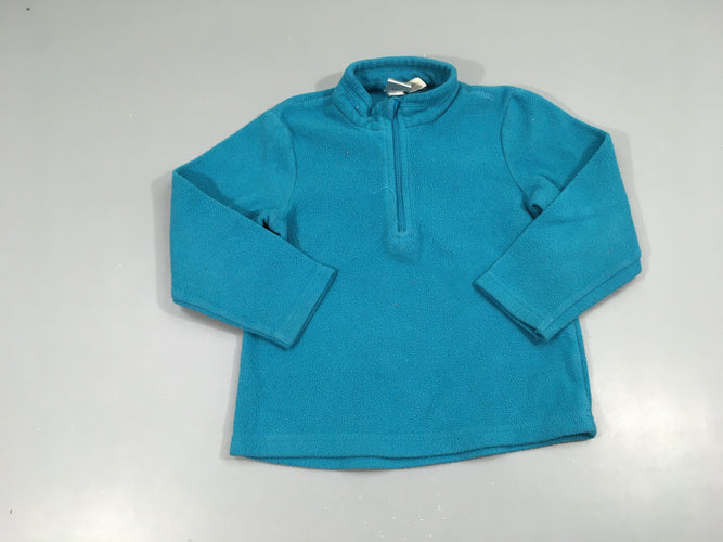Polar zippé col camionneur turquoise, moins cher chez Petit Kiwi