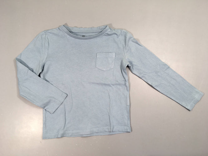 T-shirt m.l bleu clair poche, légèrement bouloché, moins cher chez Petit Kiwi