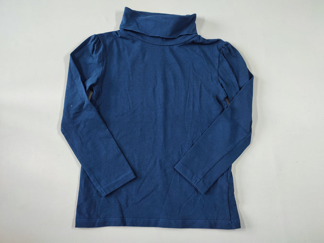 T-shirt m.l col roulé bleu marine froncé aux épaules, moins cher chez Petit Kiwi
