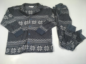 Pyjama 2 pcs polar gris foncé motifs hiver
