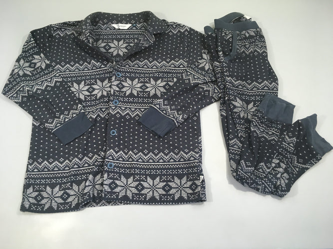 Pyjama 2 pcs polar gris foncé motifs hiver, moins cher chez Petit Kiwi