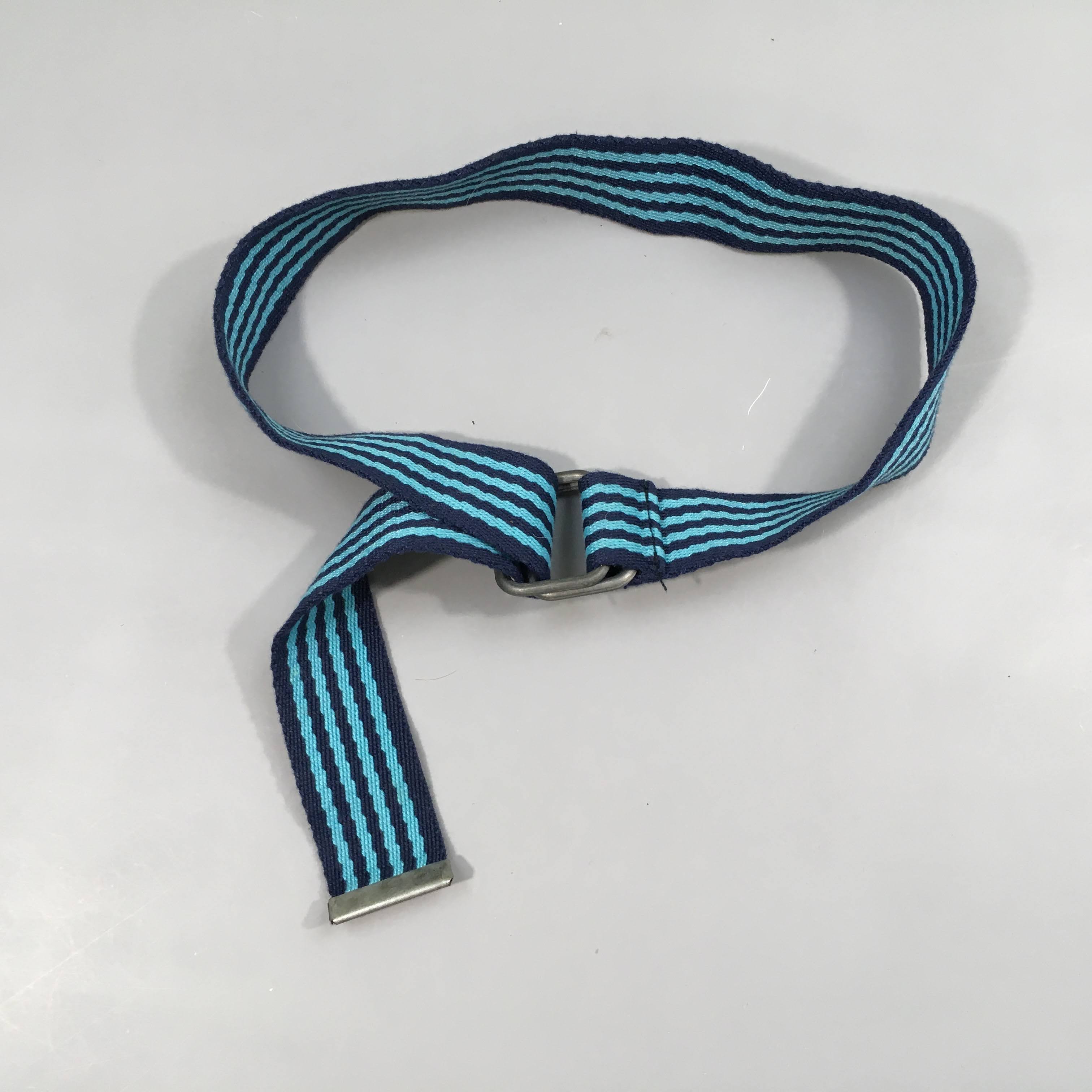 Ceinture bleue rayé turquoise