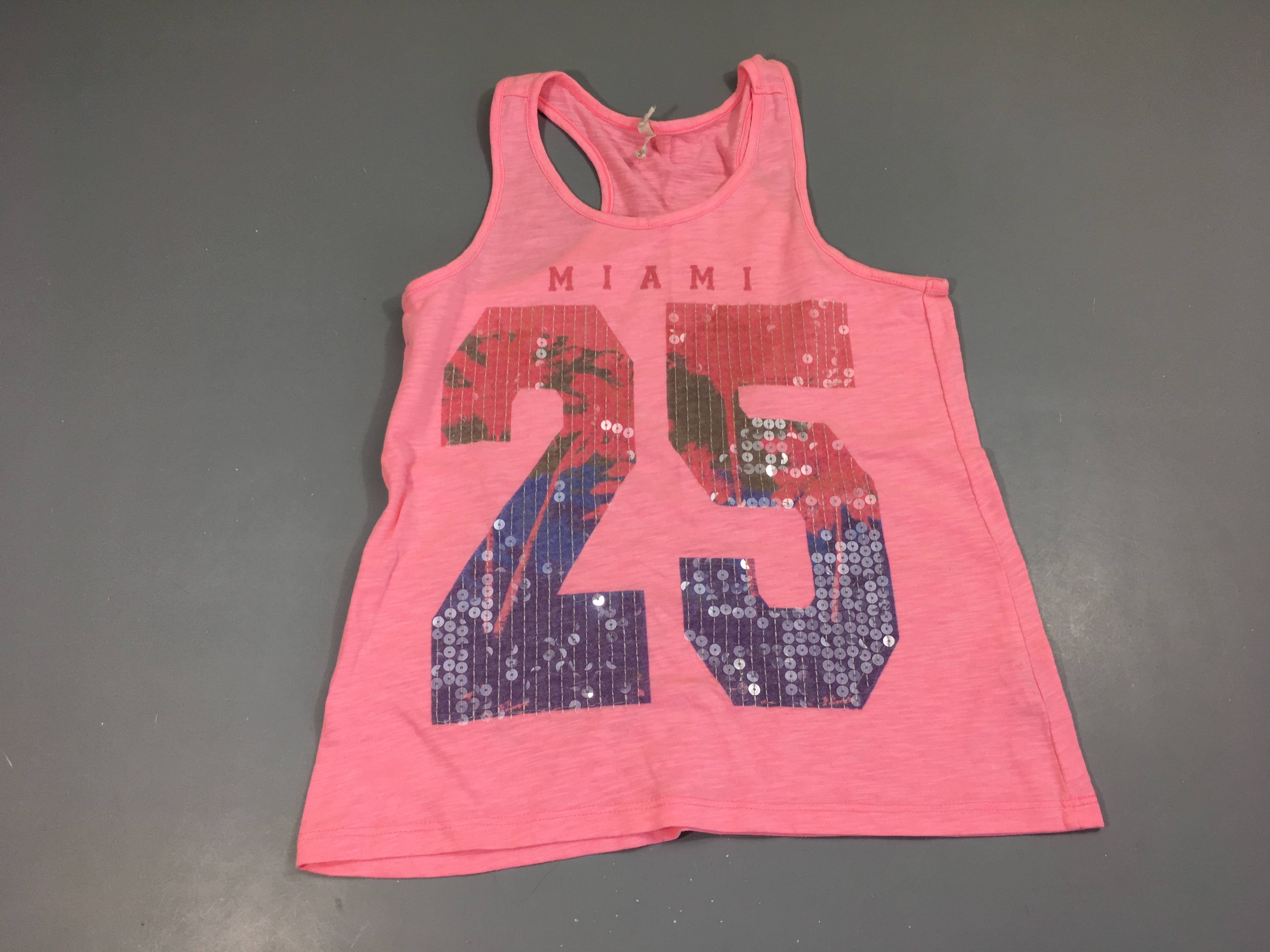 Débardeur rose flammé 25 sequins