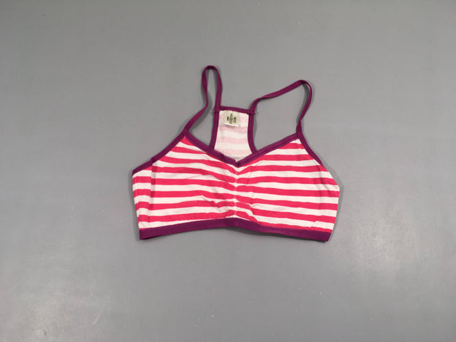 Brassière rose rayé blanc, moins cher chez Petit Kiwi