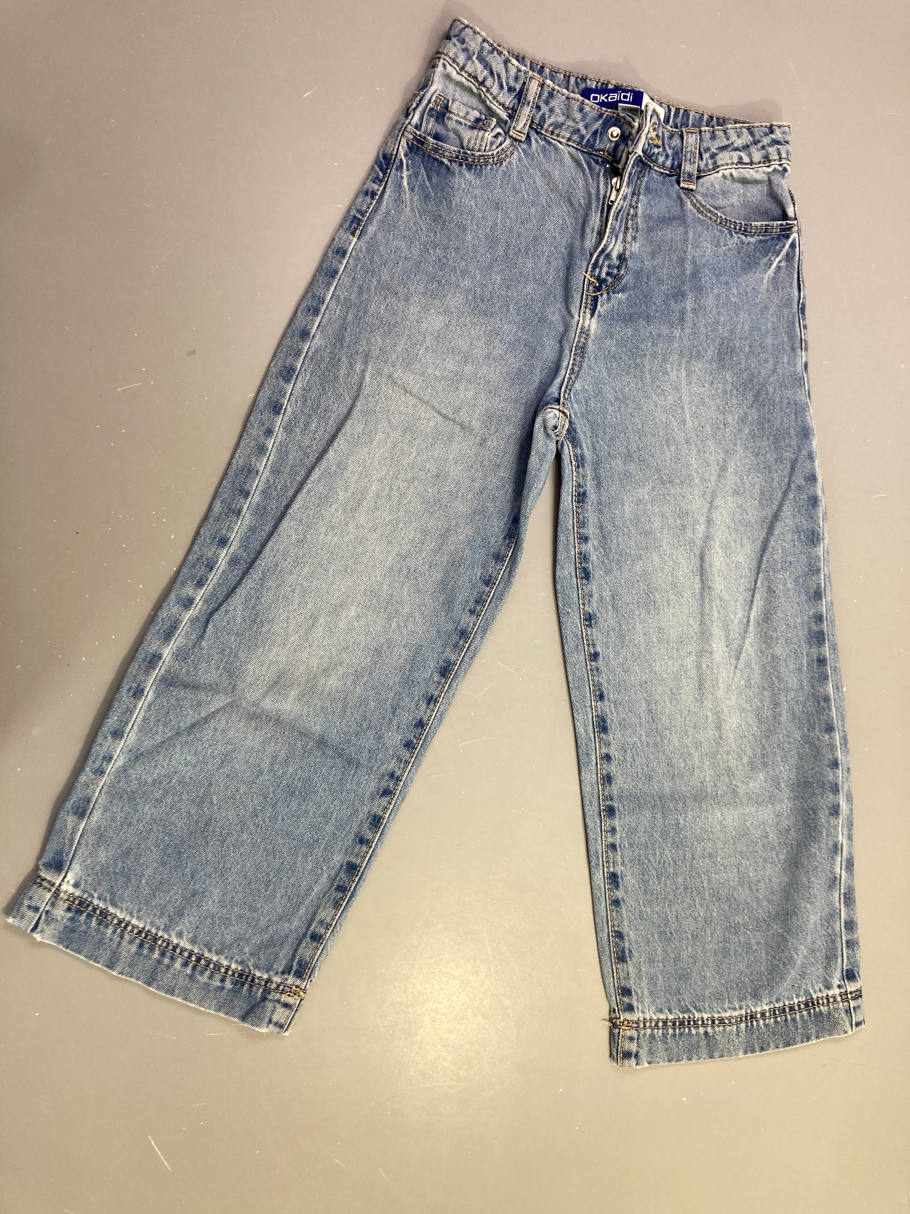 Pantalon jean bleu clair large