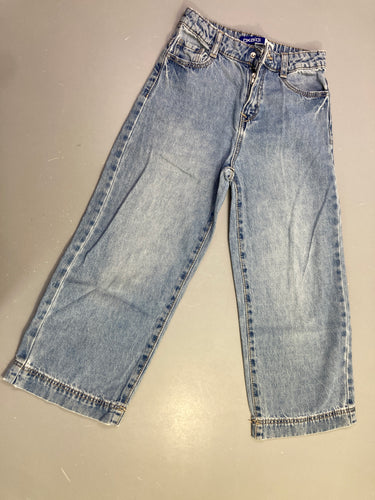 Pantalon jean bleu clair large, moins cher chez Petit Kiwi
