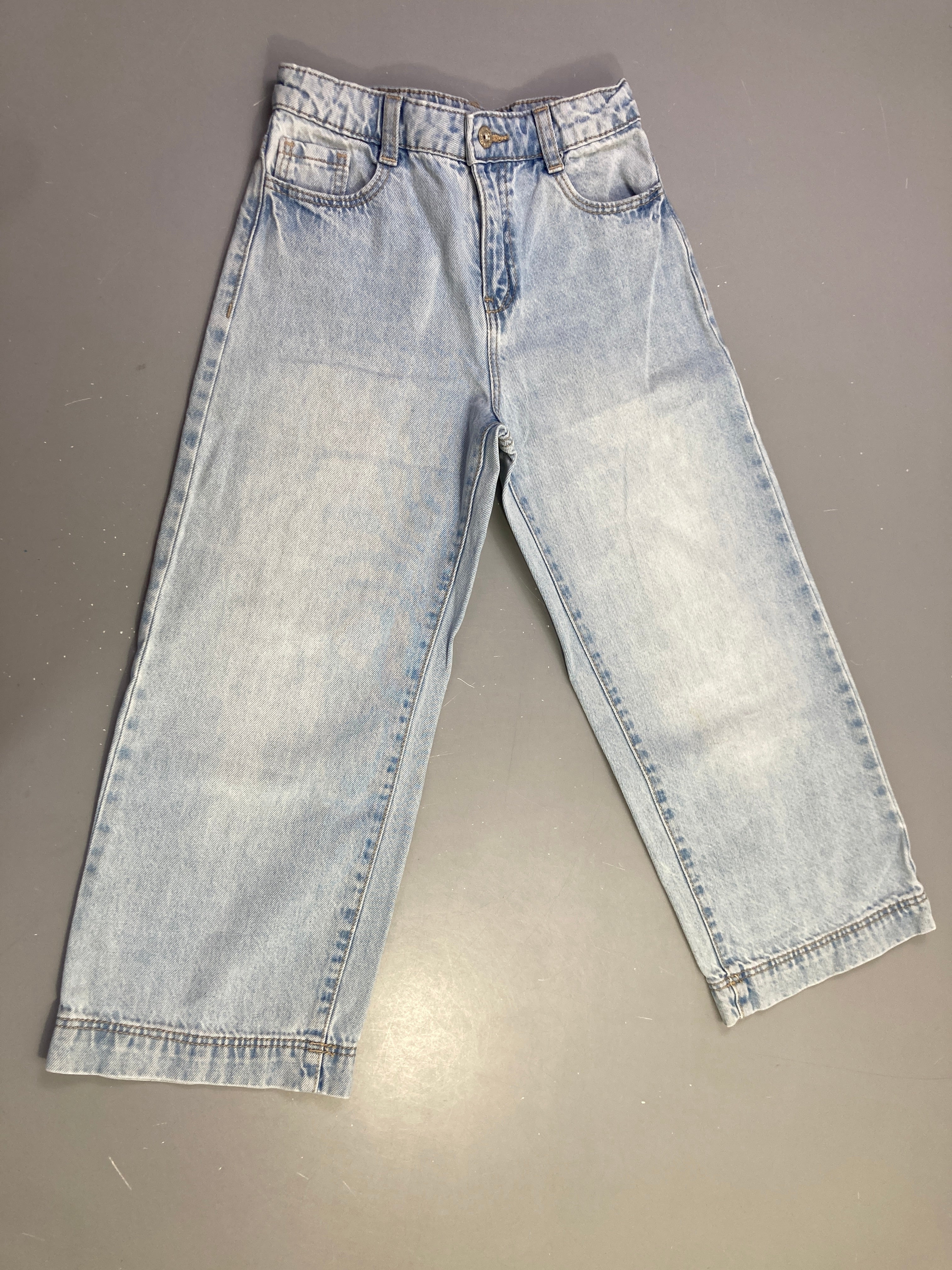 Pantalon jean bleu clair large