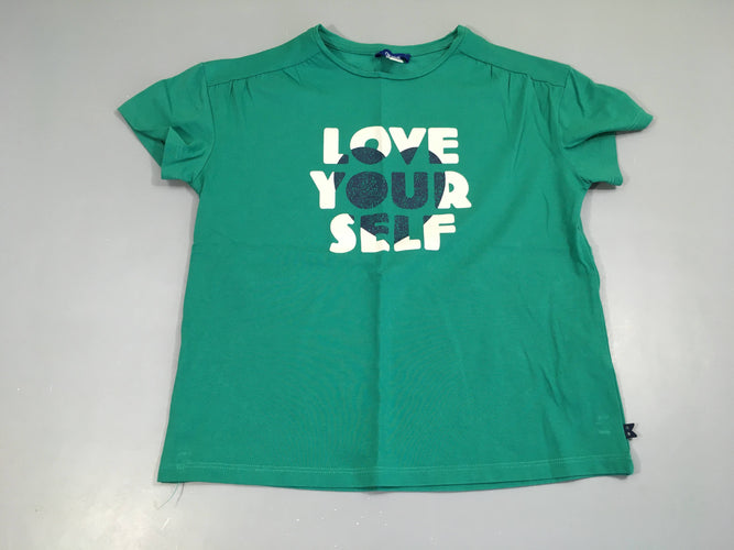 T-shirt m.c vert Love, moins cher chez Petit Kiwi