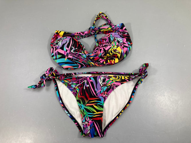 Bikini noir. multicolore, moins cher chez Petit Kiwi