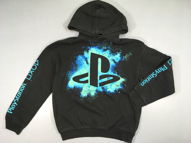 Sweat noir à capuche Playstation, moins cher chez Petit Kiwi