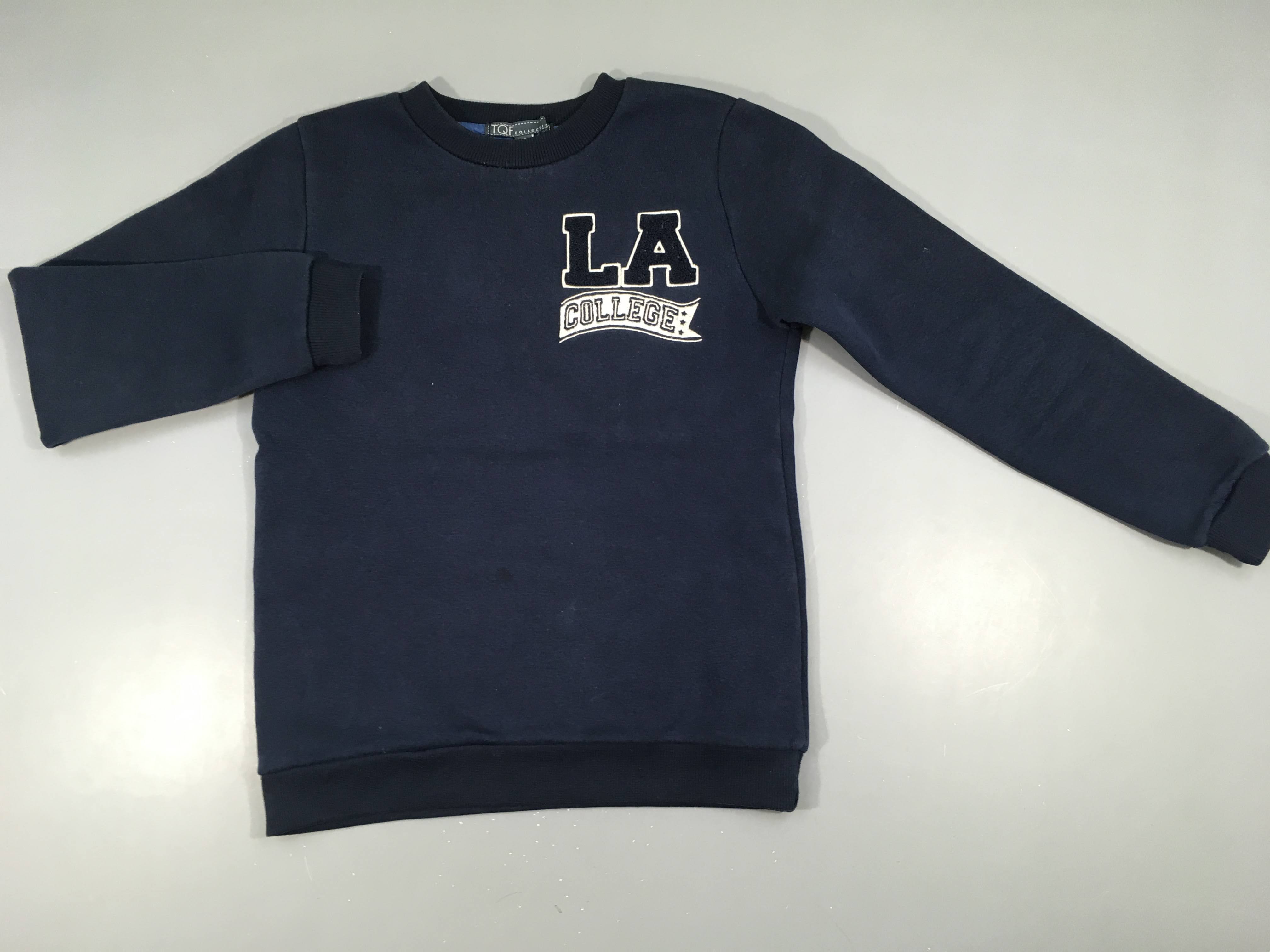 Sweat bleu foncé LA college, petite tache à l'avant