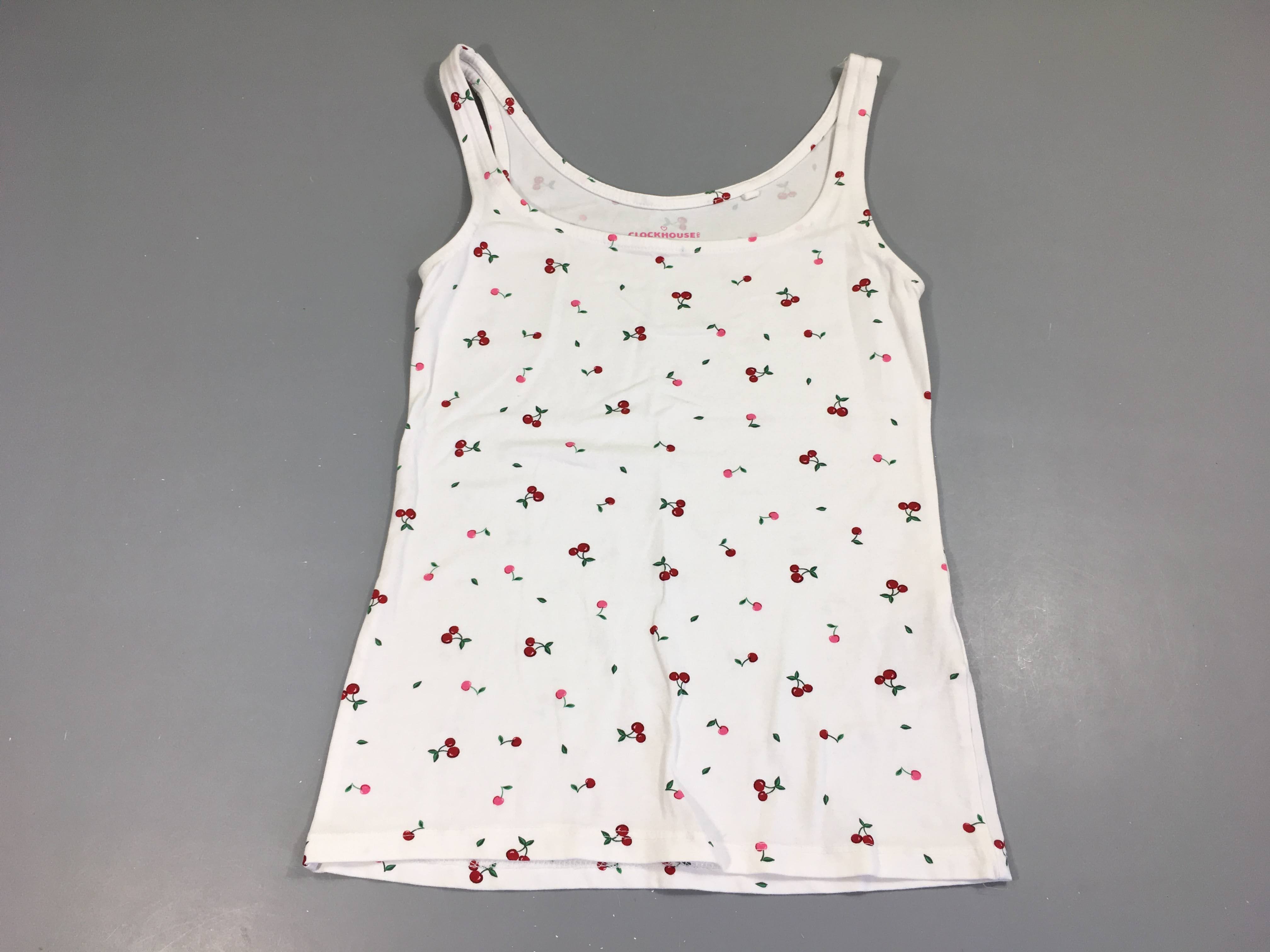 Débardeur blanc cerises