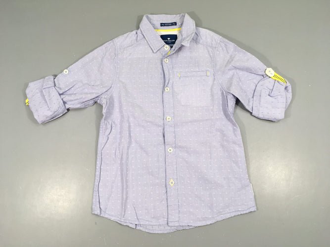 Chemise fitted m.l bleu clair ligné, moins cher chez Petit Kiwi