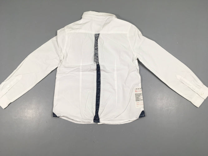 Chemise m.l blanche poche motif cachemire, moins cher chez Petit Kiwi