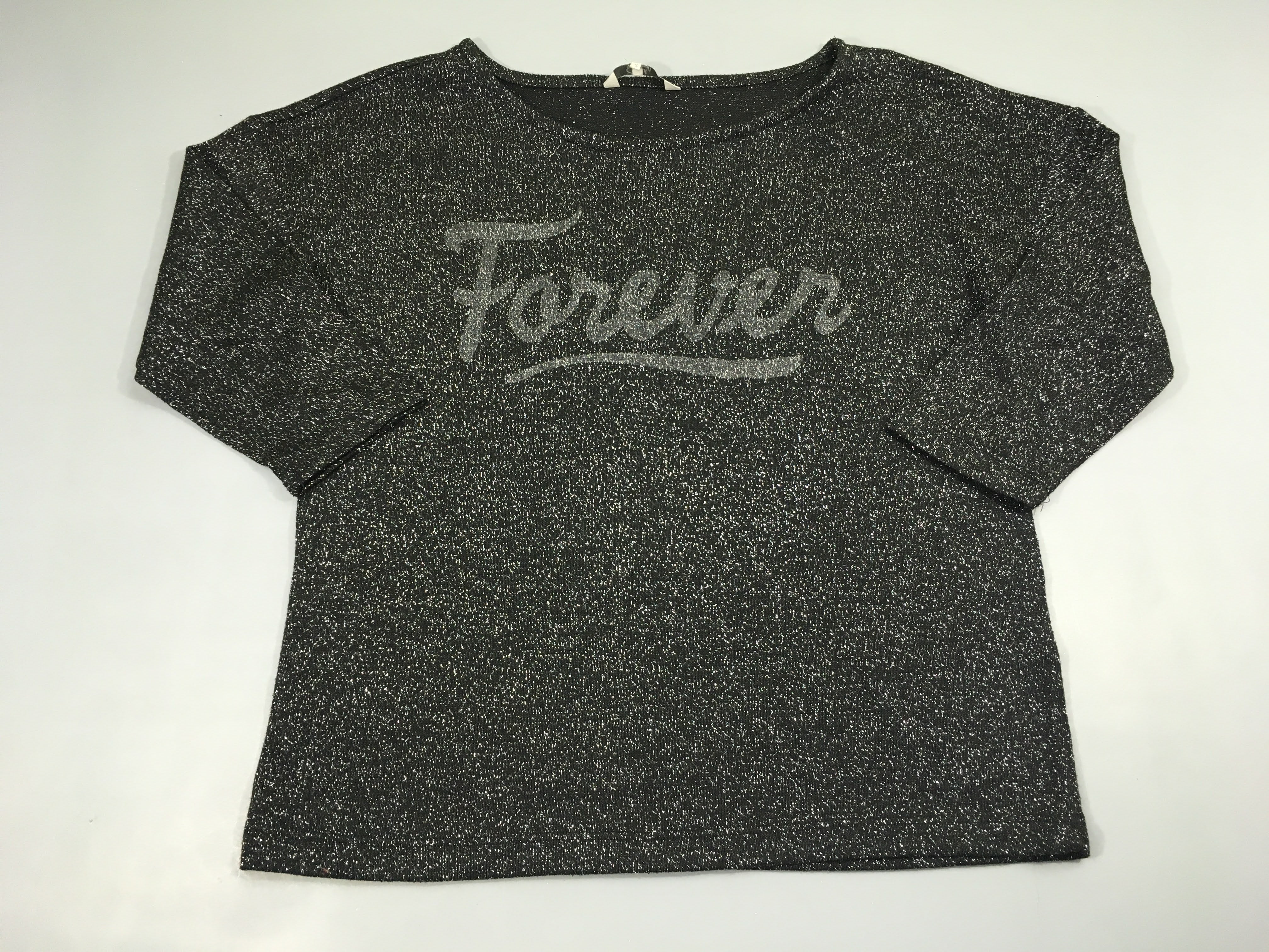 Pull fin noir irisé