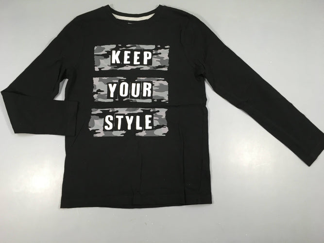 T-shirt m.l noir Keep your style, moins cher chez Petit Kiwi