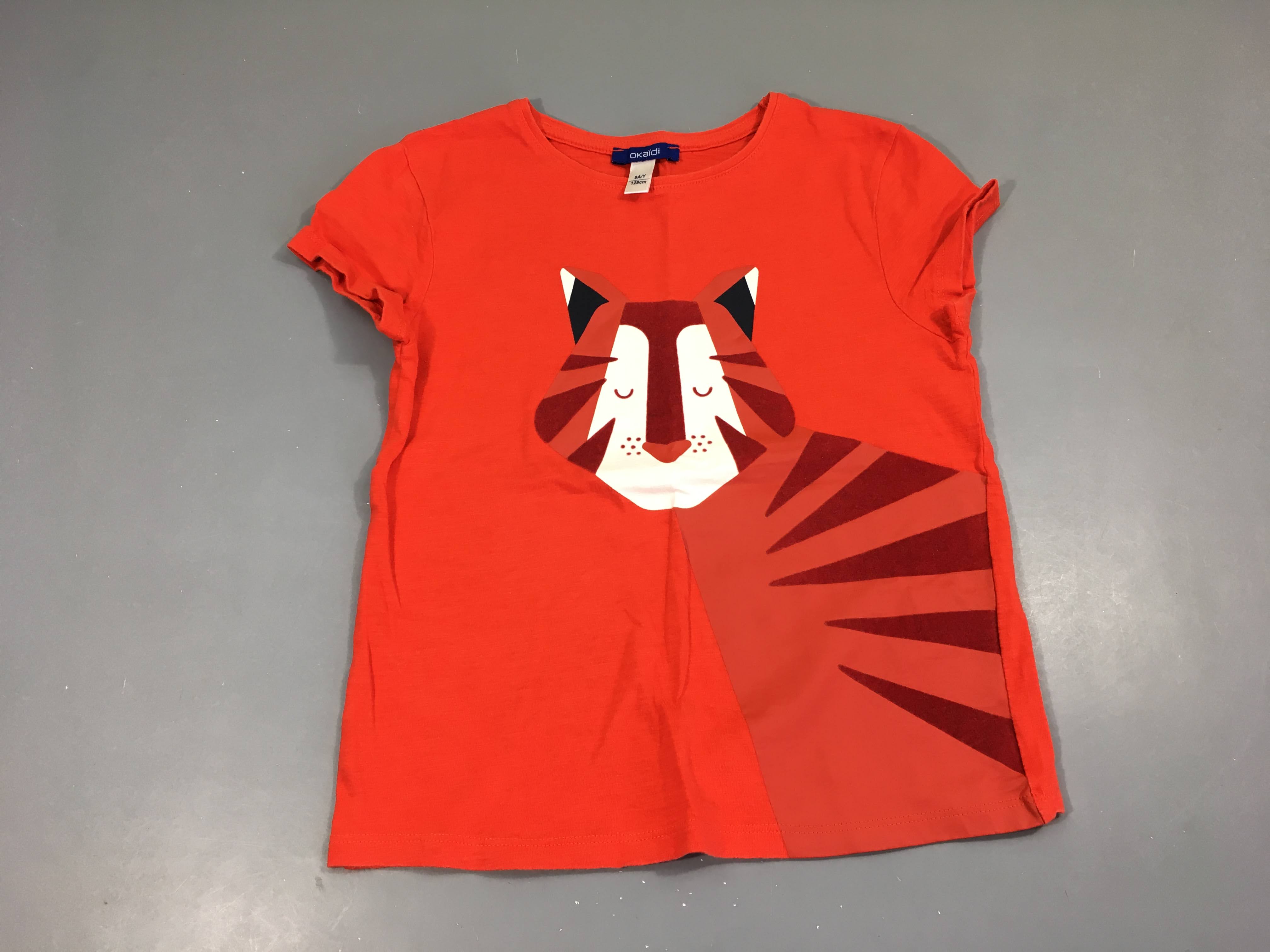T-shirt m.c tigre légèrement bouloché