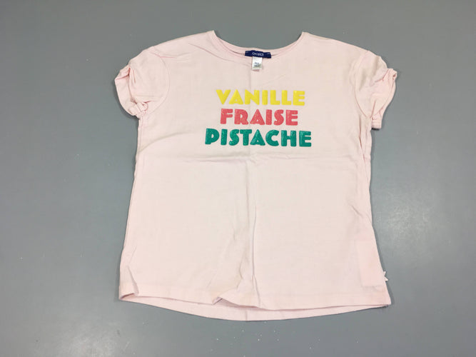 T-shirt m.c rose pâle Vanille, moins cher chez Petit Kiwi