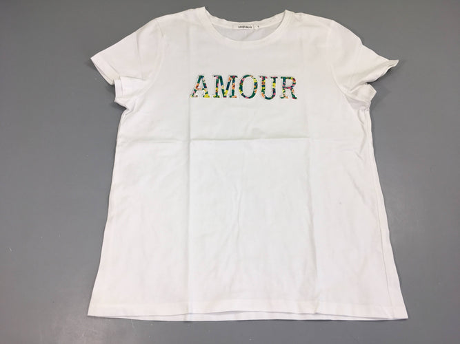 T-shirt m.c blanc AMOUR, moins cher chez Petit Kiwi