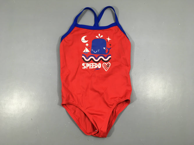 Maillot rouge/bleu baleine speedo, moins cher chez Petit Kiwi