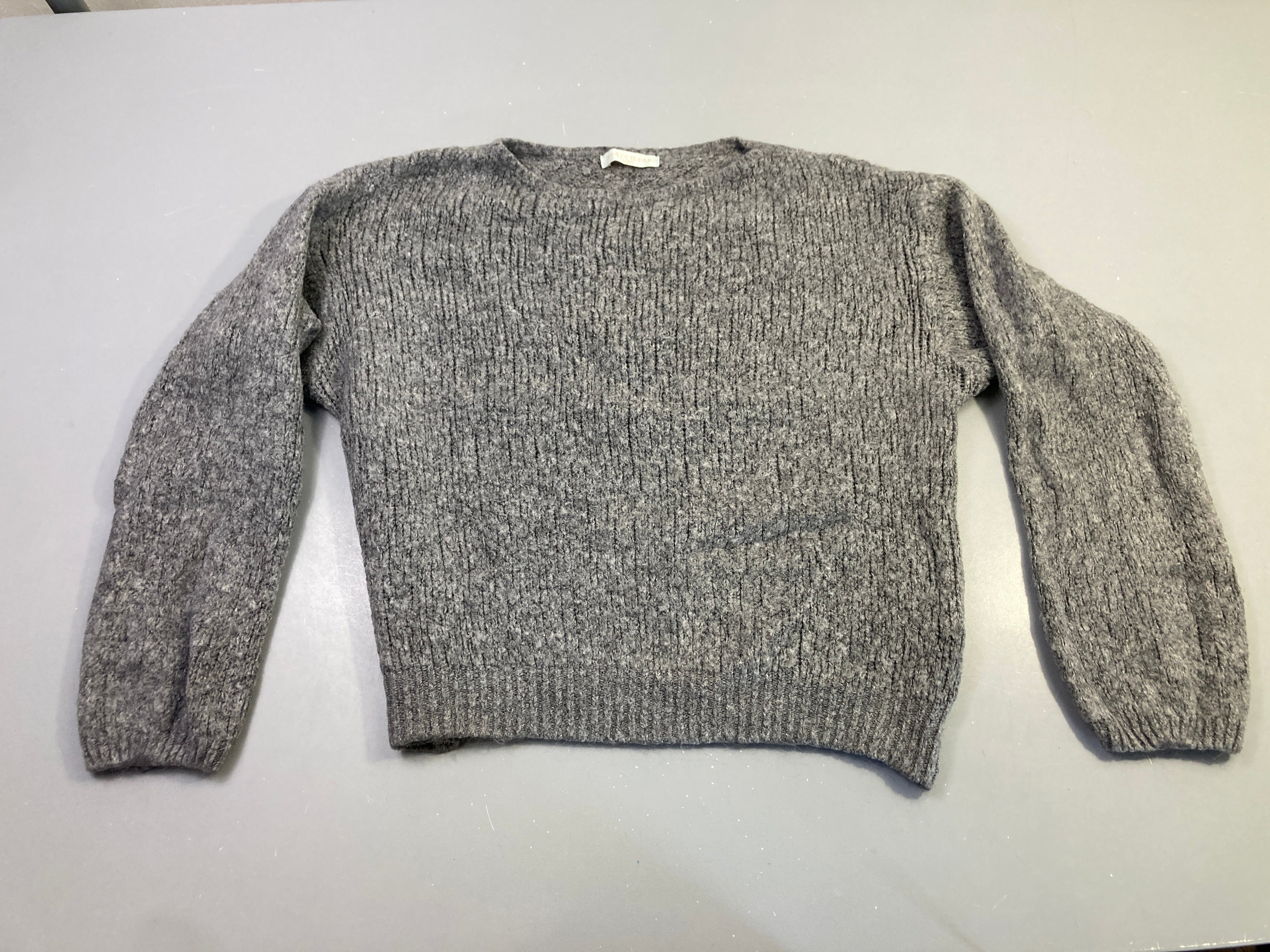 Pull gris chiné maille