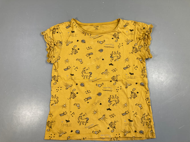 T-shirt m.c moutarde licornes bouloché, moins cher chez Petit Kiwi