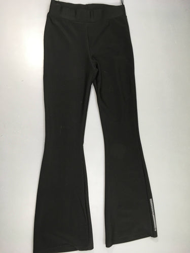 Pantalon noir côtelé évasé active, moins cher chez Petit Kiwi