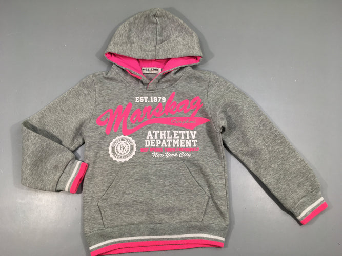 Sweat gris flammé Marskag à capuche, bouloché, moins cher chez Petit Kiwi