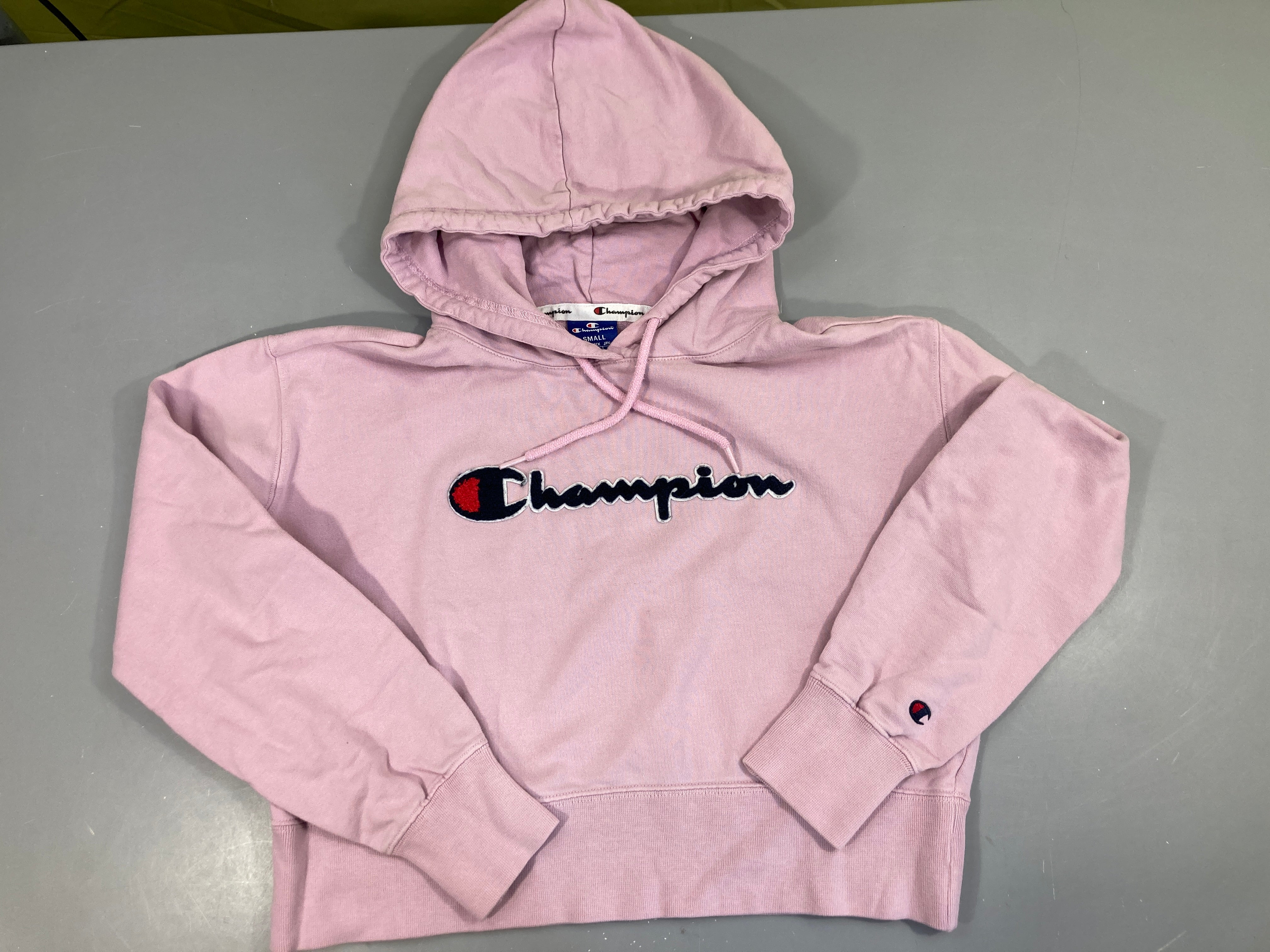 Sweat à capuche lilas Champion légèrement bouloché
