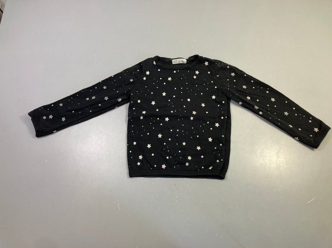 Pull m.l noir étoiles pailletées, moins cher chez Petit Kiwi