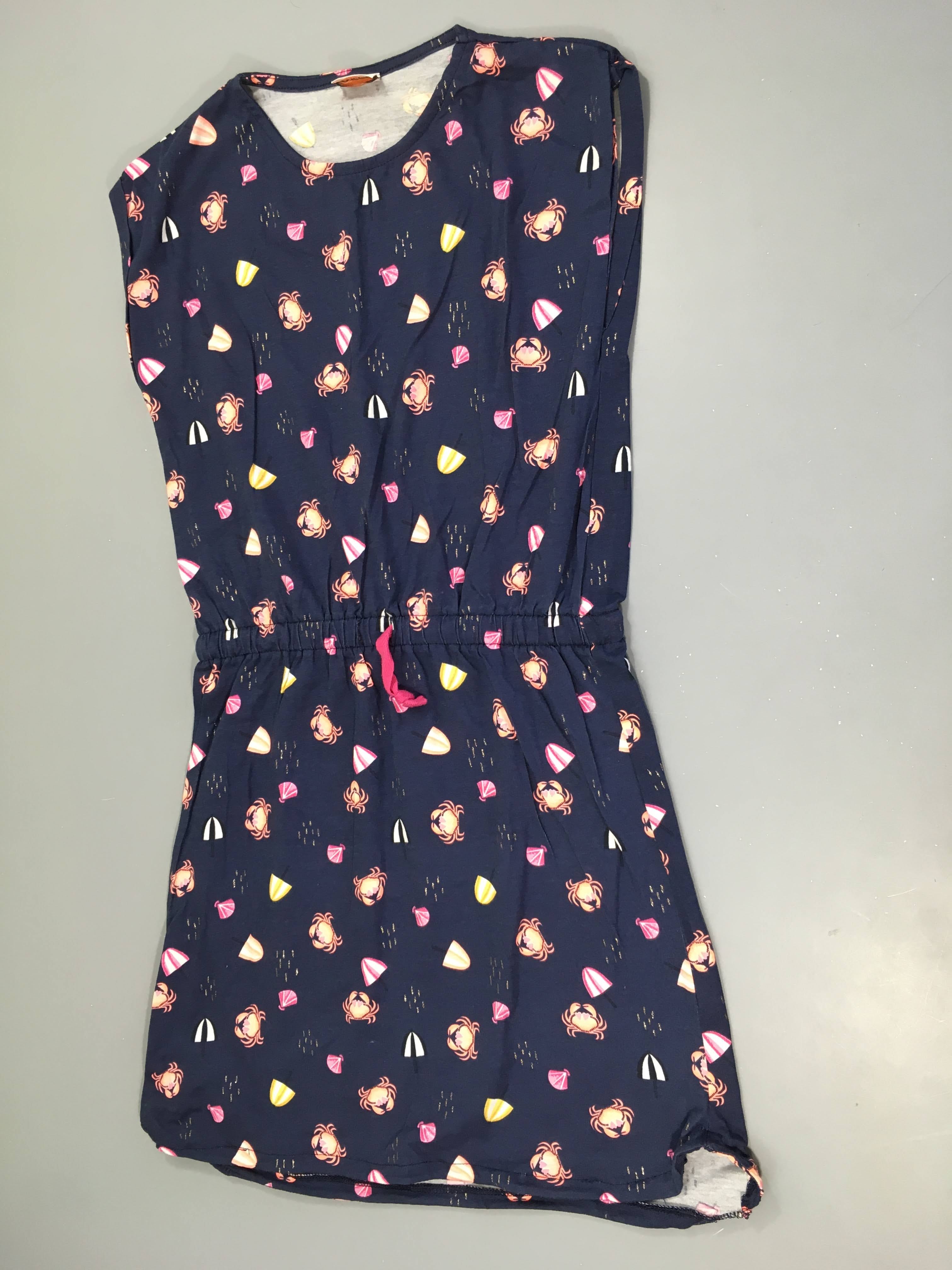 Robe s.m  jersey bleu foncé crabes