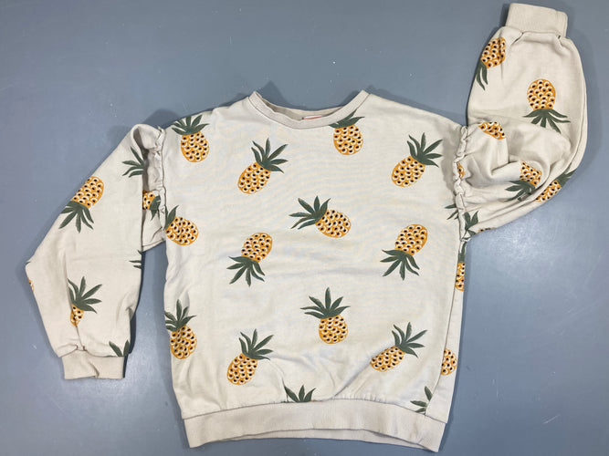Sweat beige ananas, moins cher chez Petit Kiwi