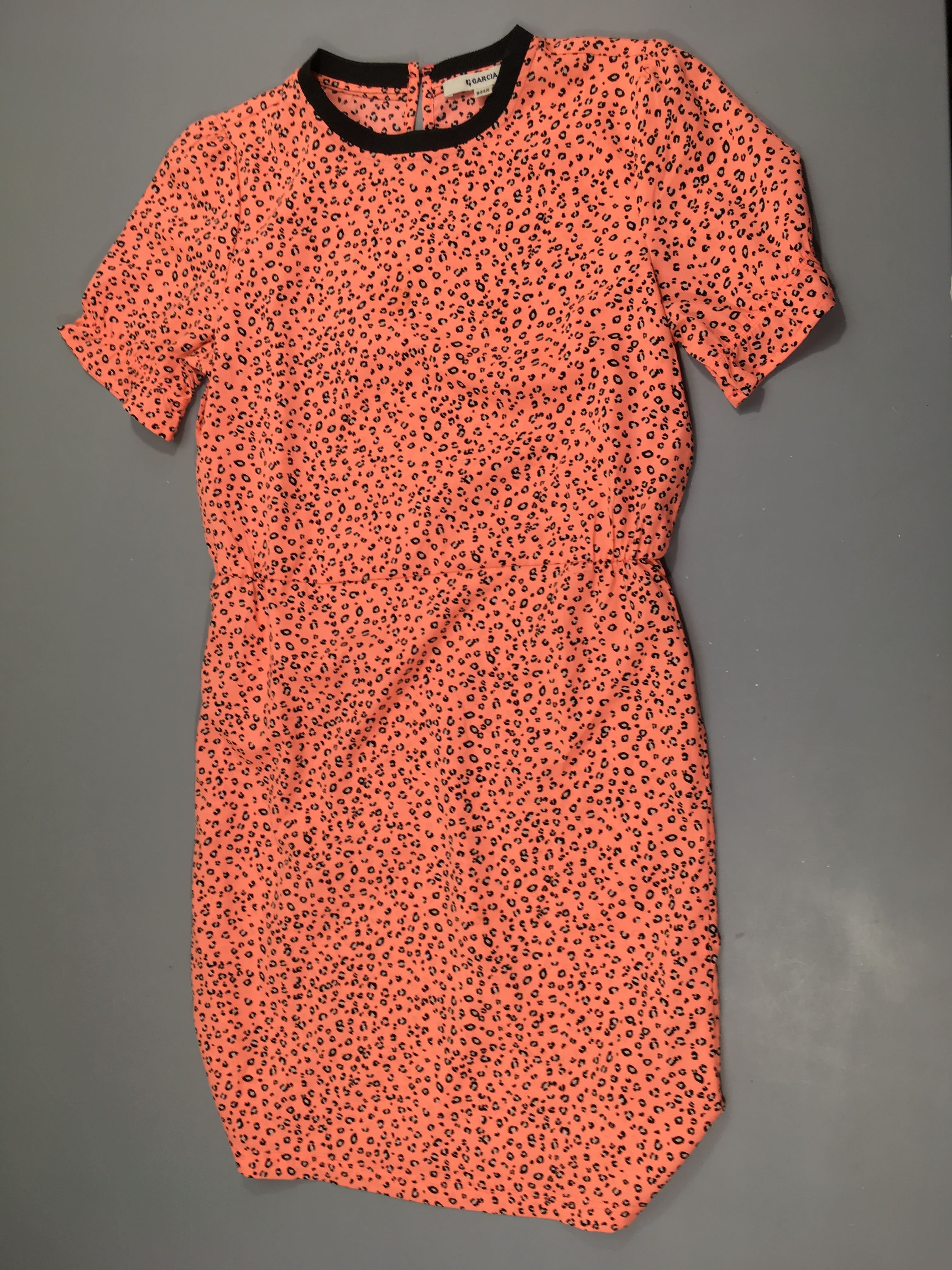 Robe m.c légère saumon léopard