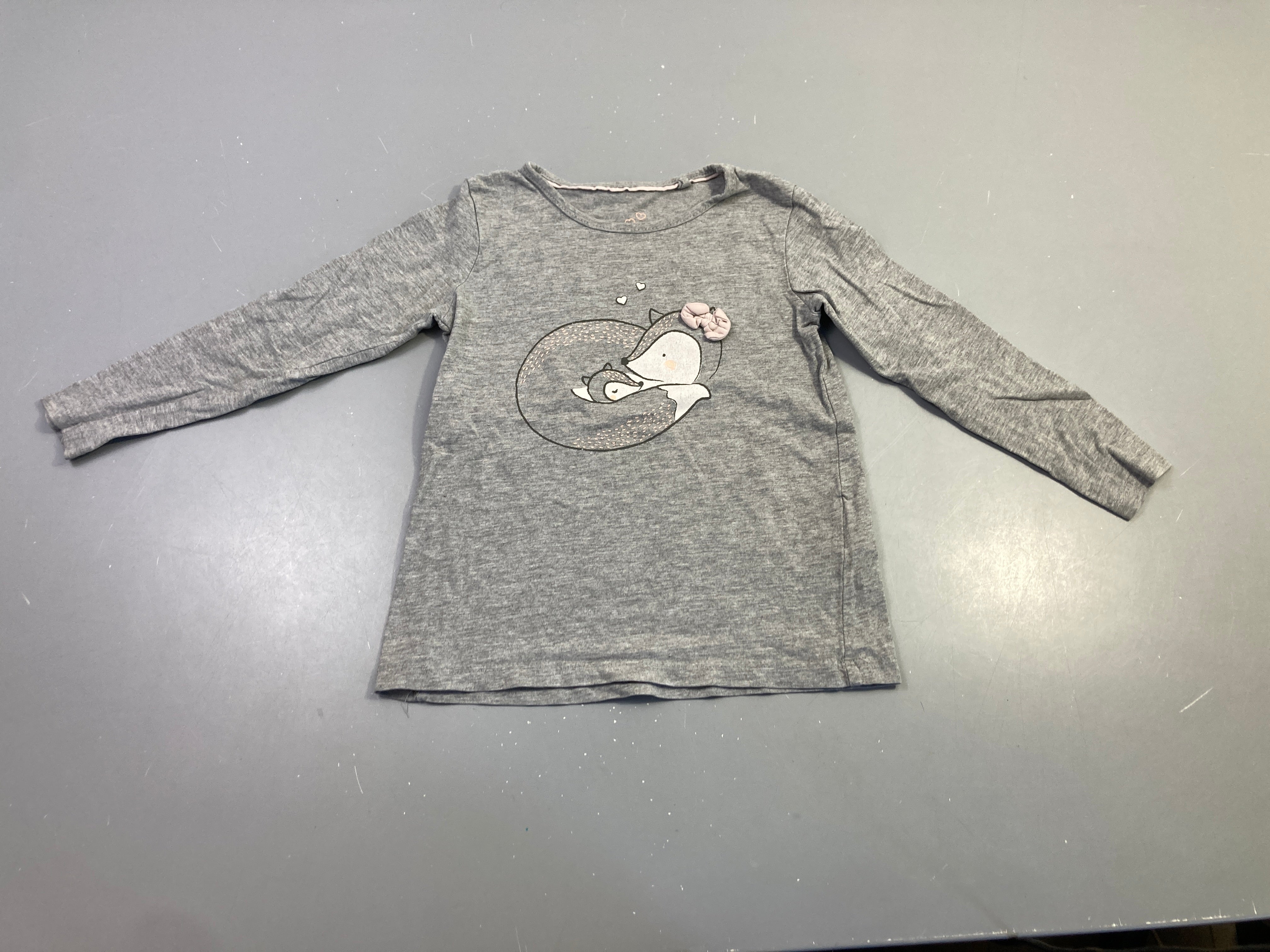 T-shirt m.l gris chiné renard