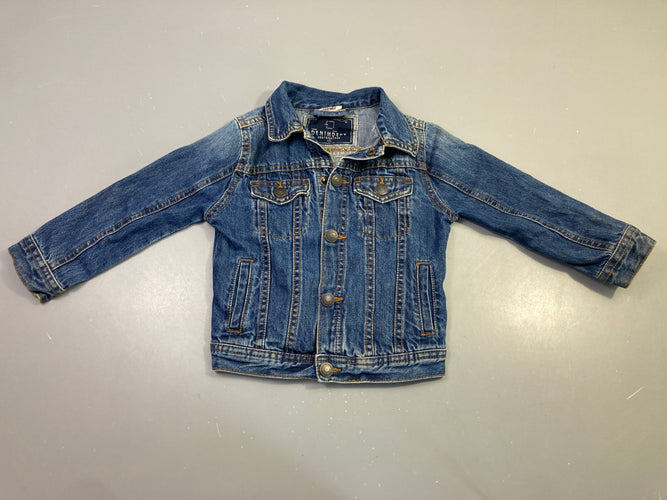 Veste jean bleu, moins cher chez Petit Kiwi