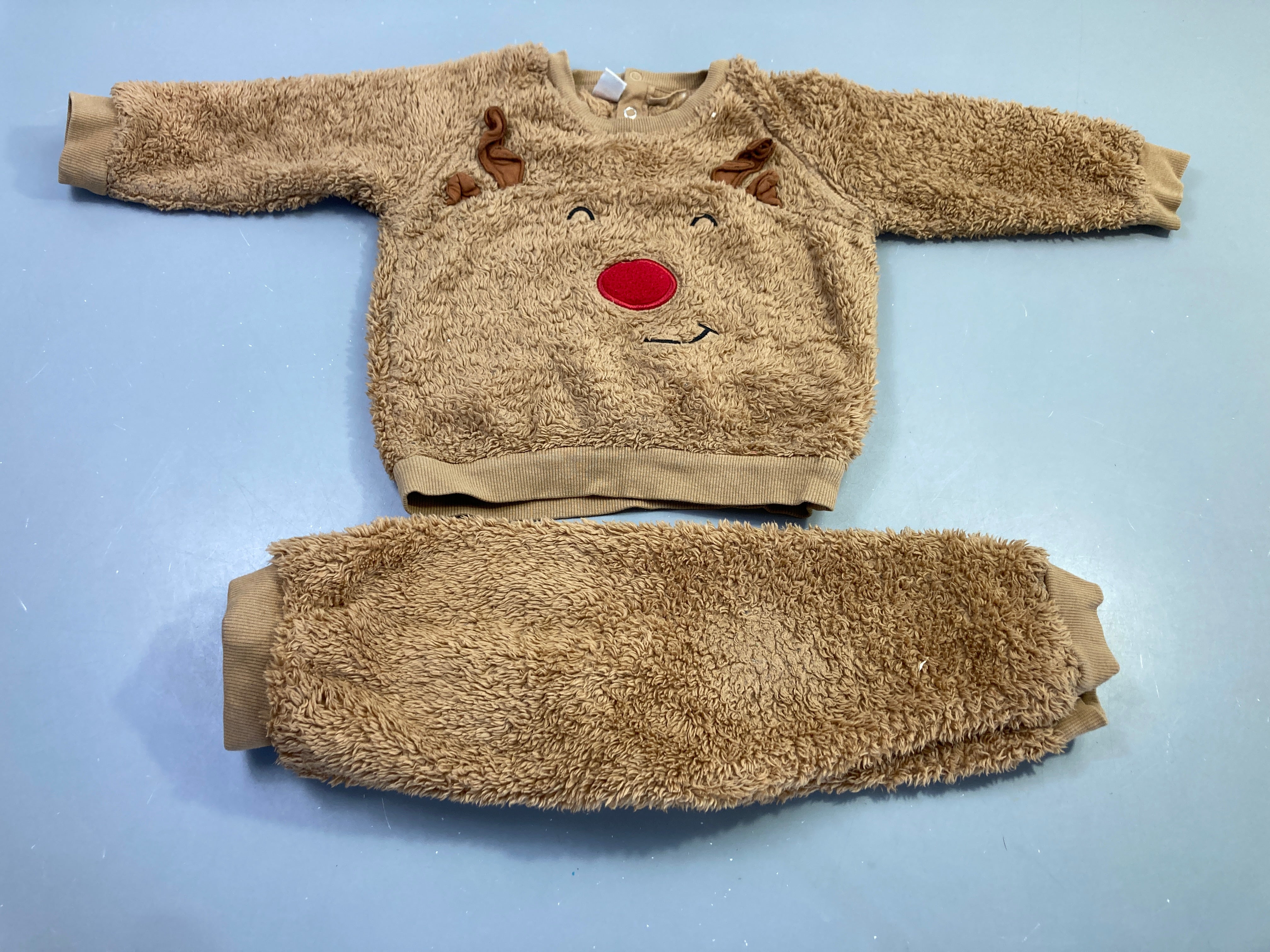 Ensemble 2pcs marron renne peluche