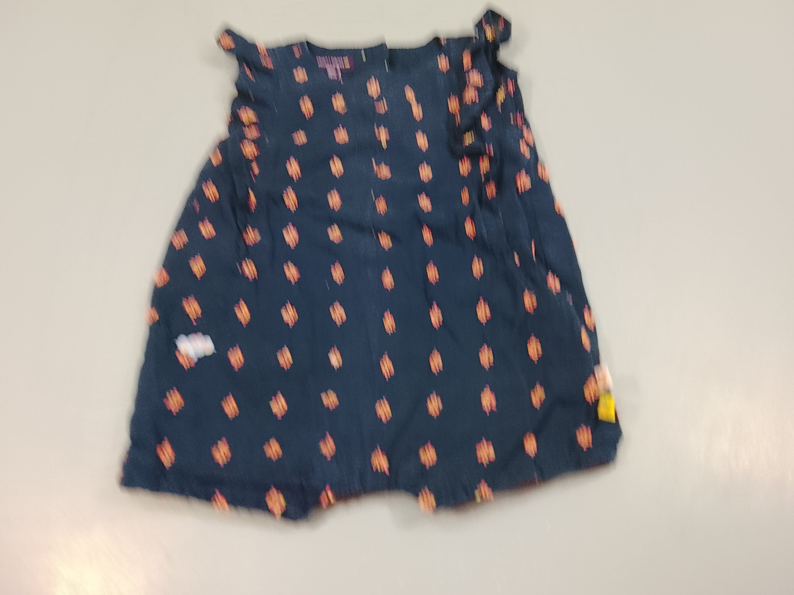 Combishort bleu marine à motifs rose,jaune